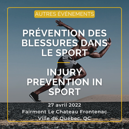 Symposium – Prévention Des Blessures Dans Le Sport / Injury Prevention ...